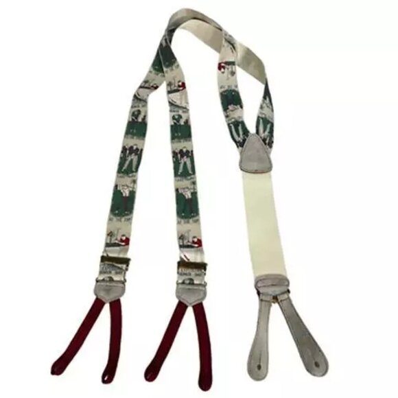 Trafalgar Mens Y Back Suspender Multicolor Button Adjustable Golf Novelty 46" - Picture 2 of 12